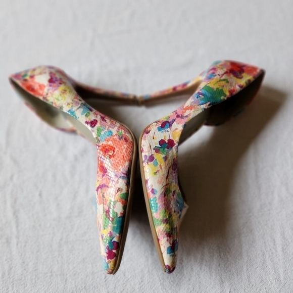 a.n.a. Floral Cut Out Snakeskin print under Stiletto Sz. 9 Heels - Picture 6 of 10